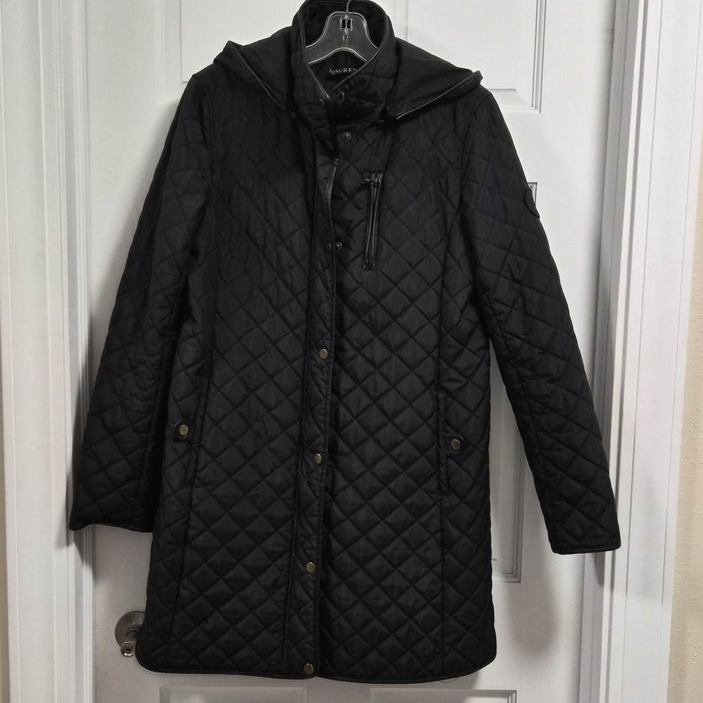 Lauren Ralph Lauren Quilted Black Jacket Medium
